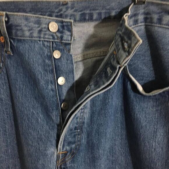 Levi's Drop Crop Button Fly Patchwork Men's Jeans Size 36 - Picture 4 of 10